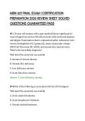 MSN 621 FINAL EXAM I CERTIFICATION&NewLine;PREPARATION 2026 REVIEW SHEET SOLVED&NewLine;QUESTIONS GUARANTEED PASS