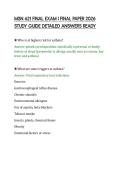 MSN 621 FINAL EXAM I FINAL PAPER 2026&NewLine;STUDY GUIDE DETAILED ANSWERS READY