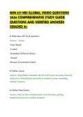 MSN 671 NEI GLOBAL VIDEO QUESTIONS&NewLine;2026 COMPREHENSIVE STUDY GUIDE&NewLine;QUESTIONS AND VERIFIED ANSWERS&NewLine;GRADED A&plus;