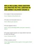 MSN 671 NEI GLOBAL VIDEO QUESTIONS&NewLine;2026 PRACTICE TEST FULL QUESTION SET&NewLine;AND CORRECT SOLUTIONS GRADED A&plus;