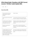 HFMA Study Guide &vert; Questions with 100&percnt; Correct&NewLine;Answers &vert; Verified &vert; Latest Update 2026