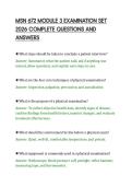 MSN 672 MODULE 3 EXAMINATION SET&NewLine;2026 COMPLETE QUESTIONS AND&NewLine;ANSWERS