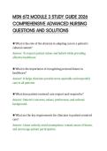MSN 672 MODULE 3 STUDY GUIDE 2026&NewLine;COMPREHENSIVE ADVANCED NURSING&NewLine;QUESTIONS AND SOLUTIONS&NewLine;