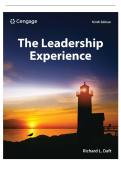 The Leadership Experience 9th Edition Daft TESTBANK PDF