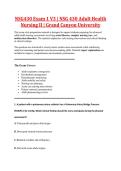 NSG430 Exam 1 V3 &vert; NSG 430 Adult Health &NewLine;Nursing II &vert; Grand Canyon University