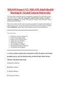 NSG430 Exam 1 V1&comma; V2 & V3 &vert; NSG 430 Adult Health Nursing II &vert; Grand Canyon University &vert; Complete Exam Bundle with Detailed Verified Answers
