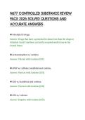 N677 CONTROLLED SUBSTANCE REVIEW&NewLine;PACK 2026 SOLVED QUESTIONS AND&NewLine;ACCURATE ANSWERS