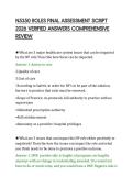 N5350 ROLES FINAL ASSESSMENT SCRIPT&NewLine;2026 VERIFIED ANSWERS COMPREHENSIVE&NewLine;REVIEW