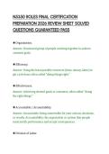 N5350 ROLES FINAL CERTIFICATION&NewLine;PREPARATION 2026 REVIEW SHEET SOLVED&NewLine;QUESTIONS GUARANTEED PASS
