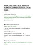 N5350 ROLES FINAL CERTIFICATION TEST&NewLine;PAPER 2026 COMPLETE SOLUTIONS GRADED&NewLine;A PLUS&NewLine;