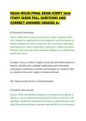 N5350 ROLES FINAL EXAM SCRIPT 2026&NewLine;STUDY GUIDE FULL QUESTIONS AND&NewLine;CORRECT ANSWERS GRADED A&plus;