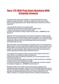 Nurs 170 HESI Prep Exam Questions With Complete Answers