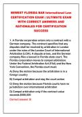 2026-2027 NEWEST FLORIDA BAR International Law&NewLine;CERTIFICATION EXAM &vert; ULTIMATE EXAM&NewLine;WITH CORRECT ANSWERS AND&NewLine;RATIONALES FOR CERTIFICATION&NewLine;SUCCESS&NewLine;