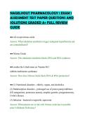 NAGELHOUT PHARMACOLOGY 1 EXAM 1&NewLine;ASSESSMENT TEST PAPER QUESTIONS AND&NewLine;SOLUTIONS GRADED A&plus; FULL REVIEW&NewLine;GUIDE