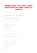 EXCEL BASICS - WALL STREET PREP QUESTIONS WITH CORRECT ANSWERS 2026-2027