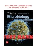 TEST BANK FOR TALAROS FOUNDATION IN MICROBIOLOGY 11TH EDITION