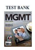 MGMT&colon; Principles of Management &lpar;7th Ed&period;&rpar; &ndash; Chuck Williams Test Bank