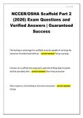 NCCER&sol;OSHA Scaffold Part 2 &lpar;2026&rpar; Exam Questions and Verified Answers &vert; Guaranteed Success