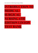 Introduction to Medical-Surgical Nursing &lpar;6th Ed&period;&rpar; &ndash; Linton Test Bank