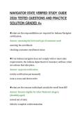 NAVIGATOR STATE VERIFIED STUDY GUIDE&NewLine;2026 TESTED QUESTIONS AND PRACTICE&NewLine;SOLUTION GRADED A&plus;