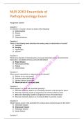 NUR 2063 Essentials of Pathophysiology Exam Questions and Answers Best rated A&plus; Guaranteed Success Latest Update