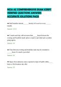 NCIA AZ COMPREHENSIVE EXAM SCRIPT&NewLine;VERIFIED QUESTIONS ANSWERS&NewLine;ACCURATE SOLUTIONS PACK&NewLine;
