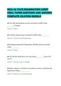 NCIA AZ STATE EXAMINATION SCRIPT&NewLine;FINAL PAPER QUESTIONS AND ANSWERS&NewLine;COMPLETE SOLUTION BUNDLE&NewLine;