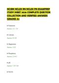 NCSBN NCLEX RN NCLEX PN EXAMPREP&NewLine;STUDY SHEET 2026 COMPLETE QUESTION&NewLine;COLLECTION AND VERIFIED ANSWERS&NewLine;GRADED A&plus;