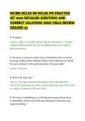 NCSBN NCLEX RN NCLEX PN PRACTICE&NewLine;SET 2026 DETAILED QUESTIONS AND&NewLine;CORRECT SOLUTIONS HIGH YIELD REVIEW&NewLine;GRADED A&plus;