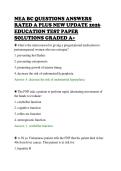 NEA BC QUESTIONS ANSWERS&NewLine;RATED A PLUS NEW UPDATE 2026&NewLine;EDUCATION TEST PAPER&NewLine;SOLUTIONS GRADED A&plus;&NewLine;