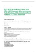 BSN HESI 266 Med Surg Exam &lpar;Latest 2026 &sol; 2027&rpar; Questions & Correct Answers With Rationales&comma; 100&percnt; Guaranteed Pass &vert;&vert; Complete A&plus; Guide - Nightingale&NewLine;