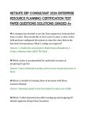 NETSUITE ERP CONSULTANT 2026 ENTERPRISE&NewLine;RESOURCE PLANNING CERTIFICATION TEST&NewLine;PAPER QUESTIONS SOLUTIONS GRADED A&plus;