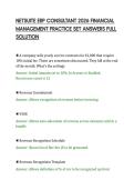 NETSUITE ERP CONSULTANT 2026 FINANCIAL&NewLine;MANAGEMENT PRACTICE SET ANSWERS FULL&NewLine;SOLUTION&NewLine;