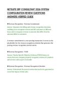 NETSUITE ERP CONSULTANT 2026 SYSTEM&NewLine;CONFIGURATION REVIEW QUESTIONS&NewLine;ANSWERS VERIFIED GUIDE