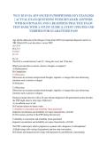 WGU D115 OA ADVANCED PATHOPHYSIOLOGY EXAM 2026 &vert; ACTUAL EXAM QUESTIONS WITH DETAILED ANSWERS WITH RATIONALES