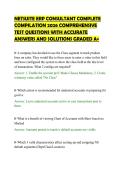 NETSUITE ERP CONSULTANT COMPLETE&NewLine;COMPILATION 2026 COMPREHENSIVE&NewLine;TEST QUESTIONS WITH ACCURATE&NewLine;ANSWERS AND SOLUTIONS GRADED A&plus;
