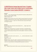 LADWP Electric Station Operator Exam &vert; Complete Q&A Study Guide with Verified Answers and Detailed Rationales &vert; Latest Update 2026&sol;2027 - Graded A&plus;
