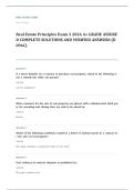 real estate principles EXAM A&plus; GRADE ASSURED COMPLETE SOLUTIONS AND VERIFIED ANSWERS