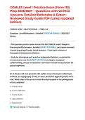 COMLEX Level 1 Practice Exam &lpar;Form 110&rpar; Prep 2026&sol;2027 &ndash;  Questions with Verified Answers&comma; Detailed Rationales & Expert-Reviewed Study Guide PDF &lpar;Latest Updated Edition&rpar;