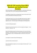 &NewLine;2026 AP CSP practice Exam MCQ Questions and Verified Correct Answers
