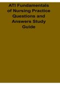 ATI Fundamentals of Nursing Practice Questions and Answers Study Guide 2025&sol; 2026 Nursing Fundamentals Exam Review and Test Preparation