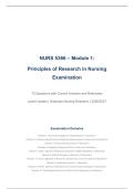NURS 5366 &ndash; Principles of Research in Nursing Examination &vert; 2026&sol;2027 Edition &vert; Graduate Nursing Research &vert; 75 Questions with Correct Answers and Rationales