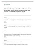 real estate principles EXAM A&plus; GRADE ASSURED COMPLETE SOLUTIONS AND VERIFIED ANSWERS
