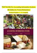 TEST BANK For Accounting Information Systems&comma; 4th Edition by Vernon Richardson