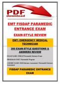 EMT FISDAP PARAMEDIC ENTRANCE  &lpar;LATEST 2026&sol;2027 UPDATE&rpar; NEW EXAM-STYLE QUESTIONS & CORRECT ANSWERS 