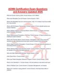 AONN Certification Exam Questions and Answers Updated 2026