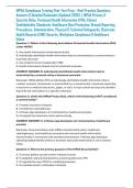 HIPAA Compliance Training Post-Test Prep &ndash; Real Practice Questions&comma; Answers & Detailed Rationales &lpar;Updated 2026&rpar;  &vert; HIPAA Privacy & Security Rules&comma; Protected Health Information &lpar;PHI&rpar;&comma; Patient Confidentiality Standards&comma; Healthcare Data Protection&comma; Breach R