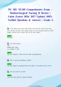 NU 185&sol; NU185 Comprehensive Exam &ndash; Medical-Surgical Nursing II Review &vert; Galen &lpar;Latest 2026&sol; 2027 Update&rpar; 100&percnt; Verified Questions & Answers &vert; Grade A