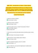 CMN 152V - Introduction to Python &sol; Python Basics  &NewLine;Study Guide Comprehensive Resource To Help You Ace &NewLine;2026-2027 Exams Includes Frequently Tested Questions &NewLine;With ELABORATED 100&percnt; Correct COMPLETE SOLUTIONS &NewLine;Guaranteed Pass First Attempt&excl;&excl; Current Upda