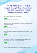 NU 185&sol; NU185 Exam 4&ndash; Medical-Surgical Nursing II Prep &vert; Galen &lpar;Latest 2026&sol; 2027 Update&rpar; 100&percnt; Verified Questions & Answers &vert; Grade A